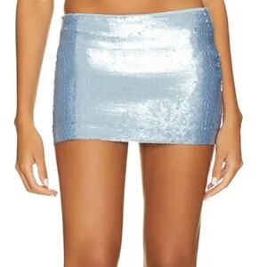 Future Collective silver sequin mini skirt NWOT XXS